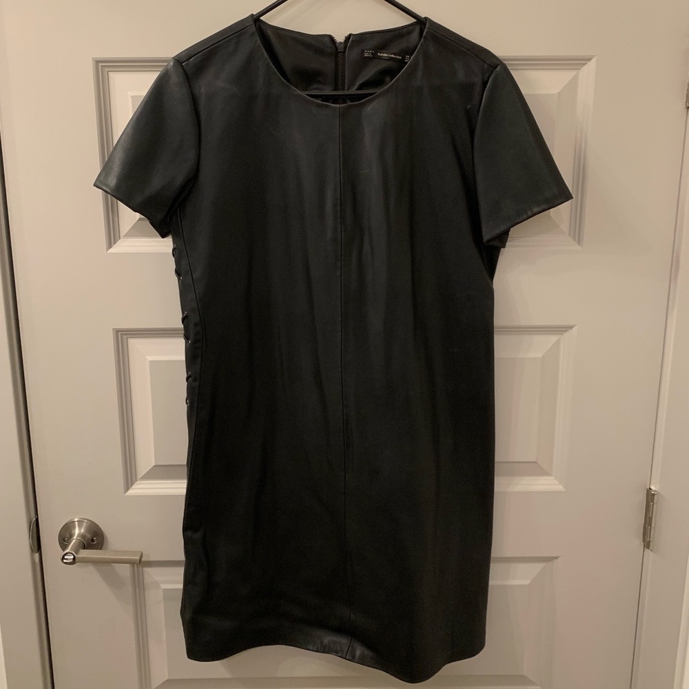 Black Leather Zara Dress